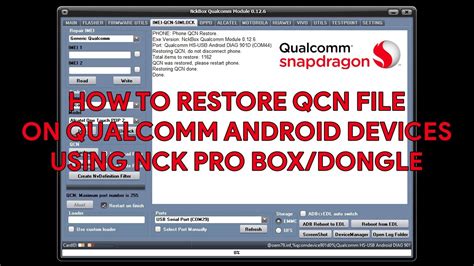 how to restore qcn.